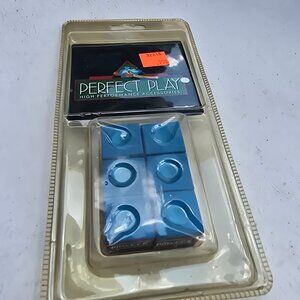 Perfect Play Billiards Pool Stick Cubed Chalk NEW Vintage in Package 6 Pieces.